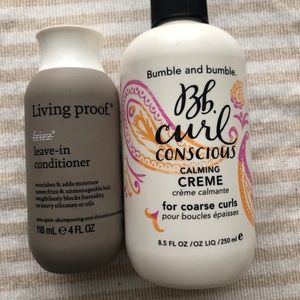 Curly haircare bundle living proof bumble creme